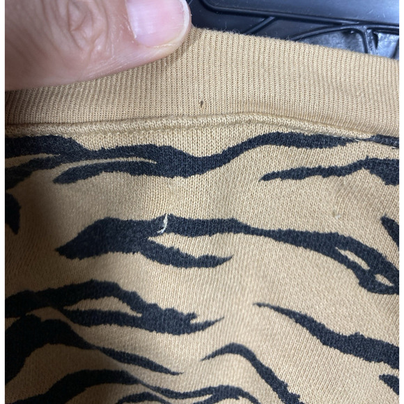 Madewell Sweater Womens Extra Large Brown Animal Print Cropped - Picture 12 of 12